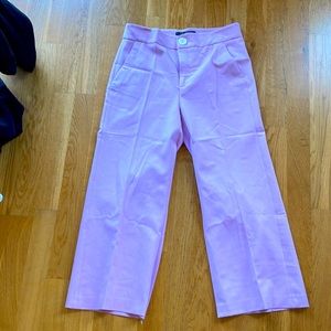 Zara Lilac cropped wide leg trouser